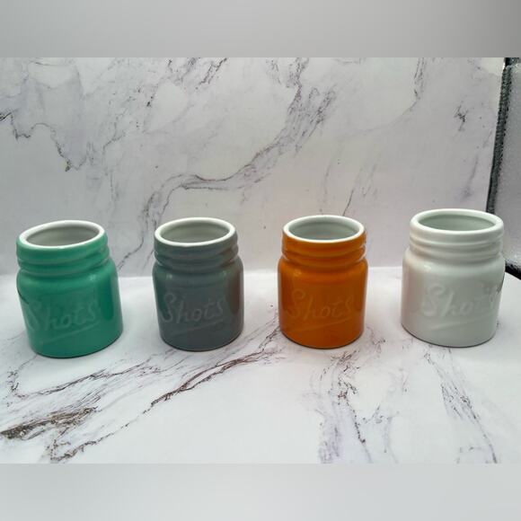 Miniature Mason jar shot classes, set of 4 - Picture 1 of 8